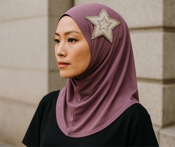 Hijab cotton one piece with a star