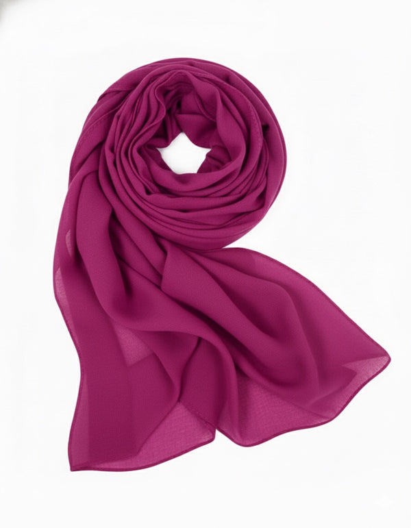 Hijab Chiffon Fuchsia Intense – Coup de Foudre à 5$!