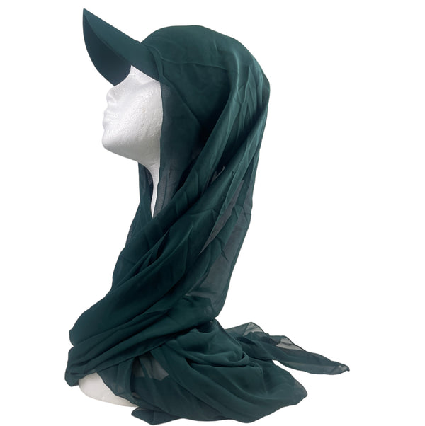 Hijab Casquette Vert Foncé