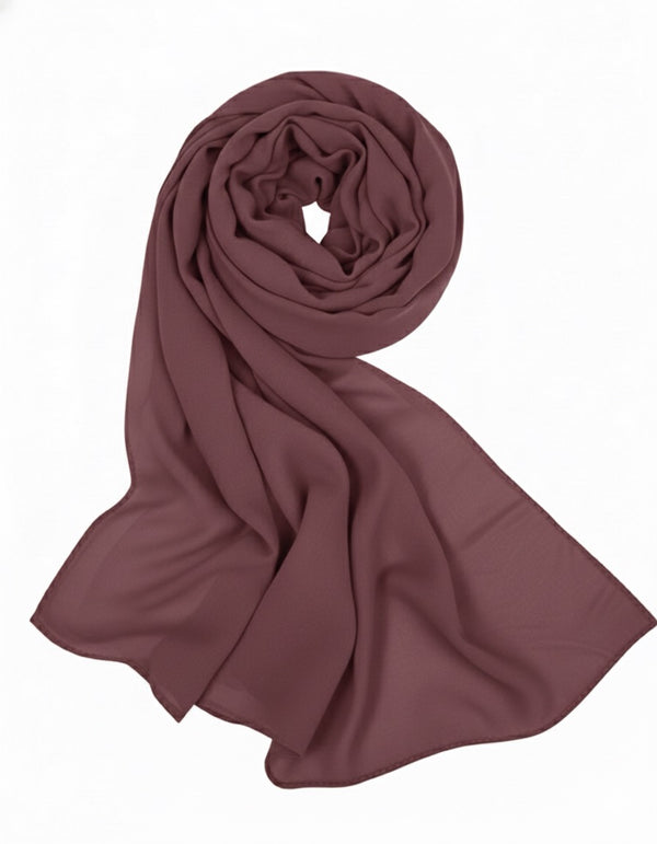 Hijab Chiffon Vieux Rose Élégant – Charme Rétro à 5$!