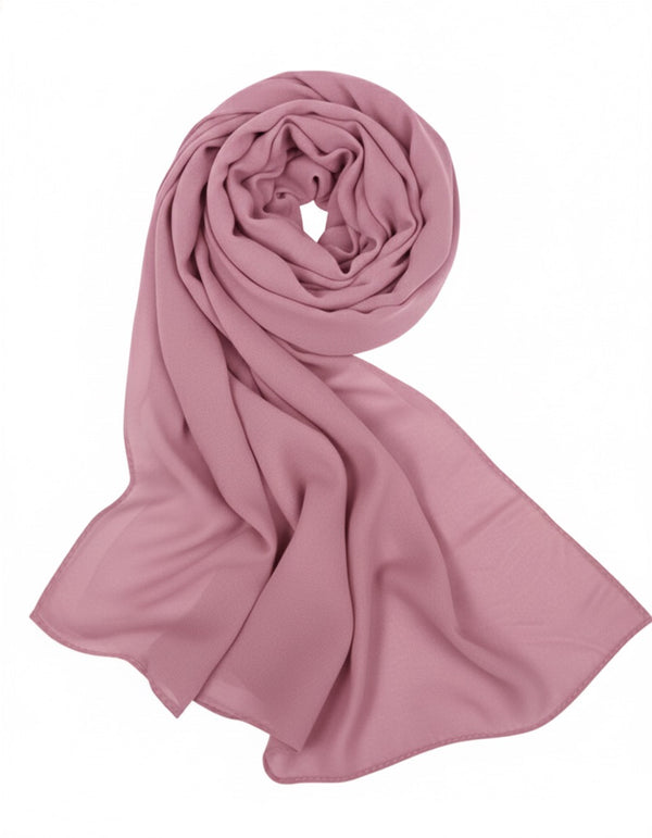 Hijab en chiffon Vieux Rose Tendance – Chic et Économique (5$)