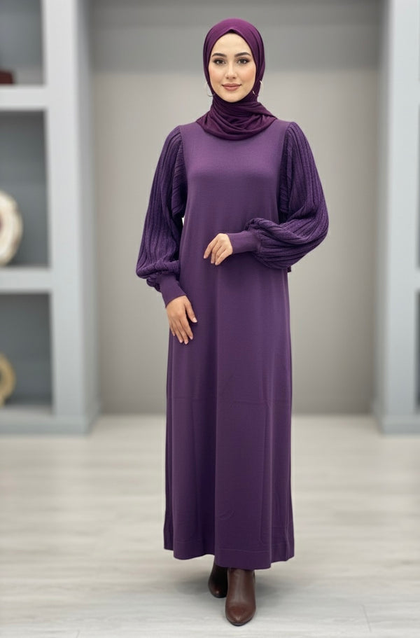 Robe d'Hiver en Tricot "Améthyste" - Offre Spéciale