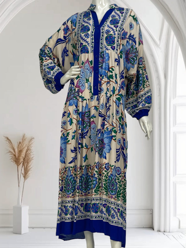 Long blue floria dress