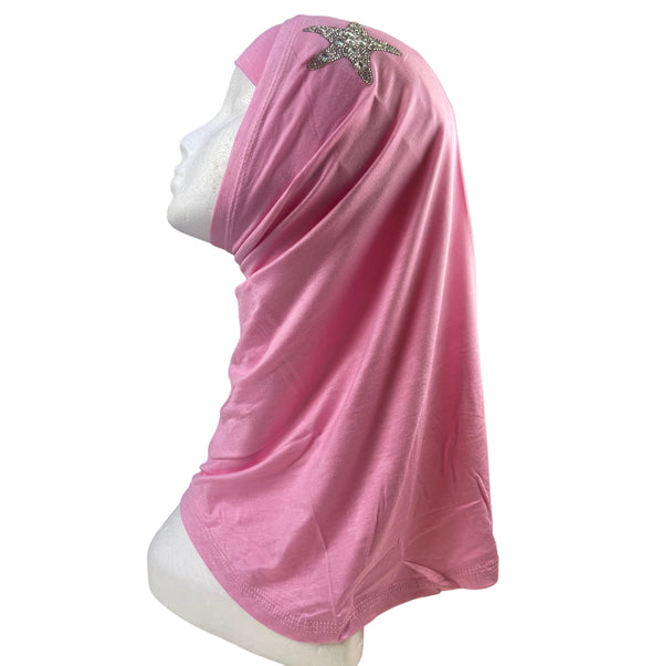 Mini Hijab Élastique avec Motif Distinctif